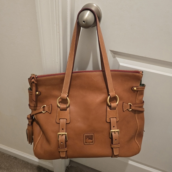 Dooney & Bourke Double Pocket Florentine Satchel - Natural - Picture 3 of 17